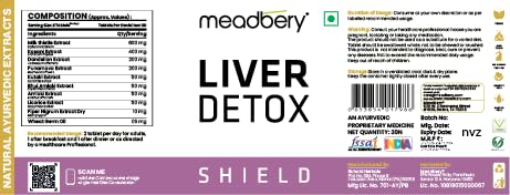 Meadbery Liver Detox Milk Thistle Extract Detox Supplement For Men And Women With 600Mg Of Silybum Marianum For Healthy Liver Helps in Cleanse Liver Natural Fatty Liver Support 60 Vegetarian Tablets