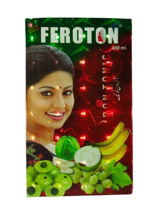 Feroton Iron Tonic 450ml & Ever Health Capsules (50 Caps) | Ayurvedic Herbal Supplement | Energy & Wellness Combo