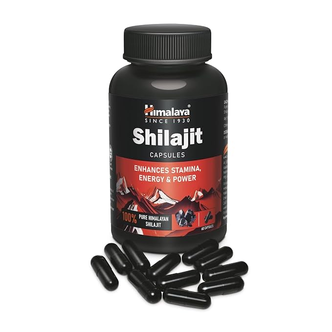Himalaya Shilajit 60 Capsules & Organic Ashwagandha 30 Caplet Combo Pack I Enhances Stamina & Energy I Stress Relief I General Wellness