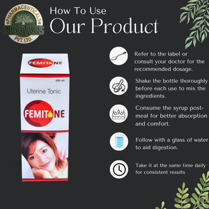 FEMITONE – Herbal Uterine Tonic for Women’s Health | Pack of 2 (200ml Each) | Supports Menstrual Wellness, Hormonal Balance & Reproductive Care | Ayurvedic Formula
