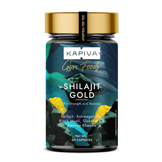 Kapiva Shilajit Gold Capsules with Black Musli, Gokshura & Ashwagandha | For Stamina & Energy