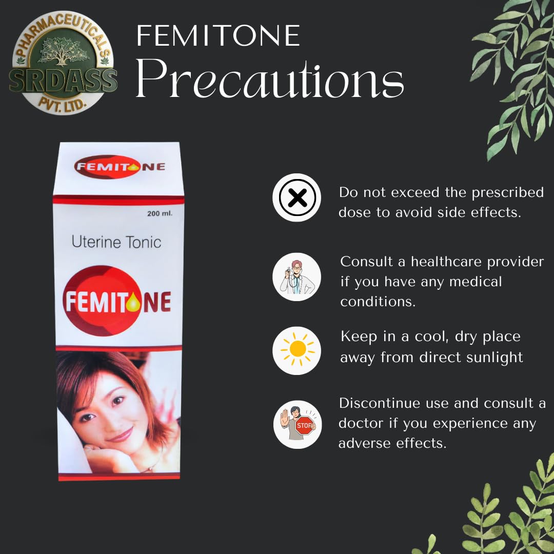 FEMITONE – Herbal Uterine Tonic for Women’s Health | Pack of 2 (200ml Each) | Supports Menstrual Wellness, Hormonal Balance & Reproductive Care | Ayurvedic Formula