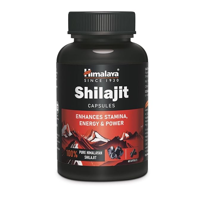 Himalaya Shilajit 60 Capsules & Organic Ashwagandha 30 Caplet Combo Pack I Enhances Stamina & Energy I Stress Relief I General Wellness