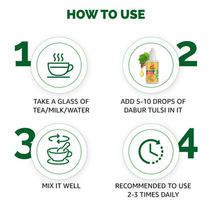 Dabur Tulsi Drops : 30ml (20ml + 10ml Free) | Contains Extracts of 5 Rare Tulsi | Boosts Immunity | Cough And Cold Relief | 100% Ayurvedic | Builds Respiratory Health