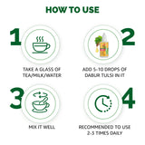Dabur Tulsi Drops : 30ml (20ml + 10ml Free) | Contains Extracts of 5 Rare Tulsi | Boosts Immunity | Cough And Cold Relief | 100% Ayurvedic | Builds Respiratory Health