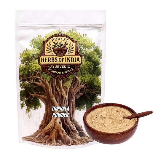 Triphala Powder | 100% Pure & Natural | Supports Digestion, Detox & Immunity | Ayurvedic Herbal Supplement | 400g | Purest Herbs Of India