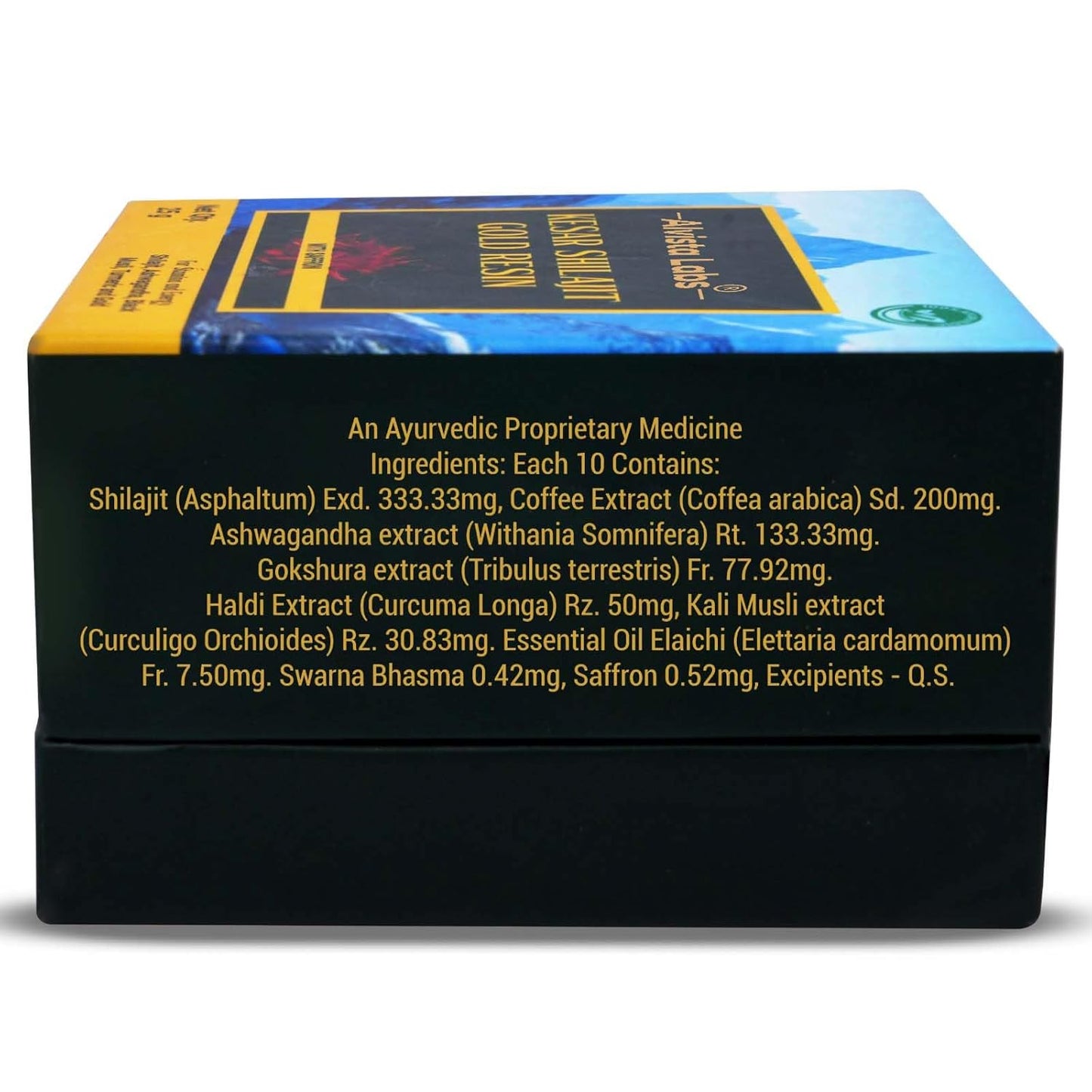 Alvista Labs Kesar Shilajit Gold Resin with Saffron, 25g, Ayurvedic Herbal Supplement, Vegetarian