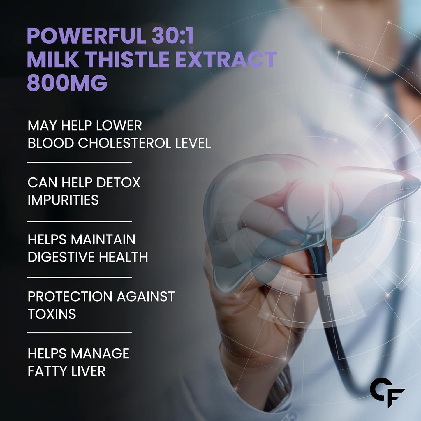 Carbamide Forte Liver Detox Supplement with Milk Thistle | 800mg Milk Thistle Extract (30:1) | Liver Detox Tablets with Added Multivitamins & Amino Acids – 120 Veg Tablets